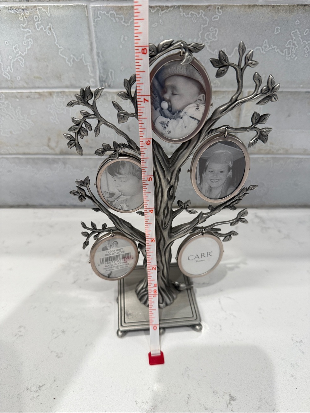 Carr Silver Tree Photo Frame - 5-Opening Decorative Display - Picture 3 of 4